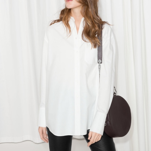 & Other Stories Tops - & Other Stories White Button Down Blouse